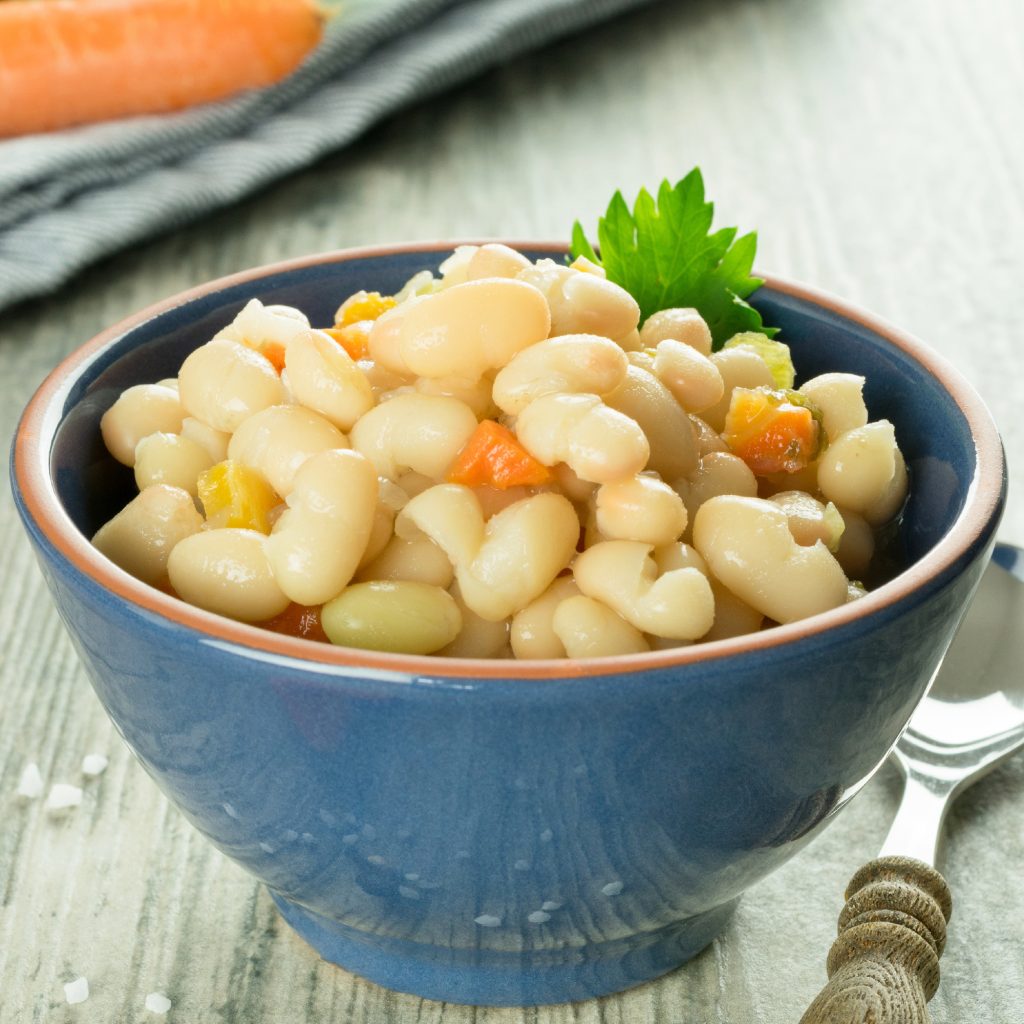 Receta empedrado de judías blancas con bacalao Newlux