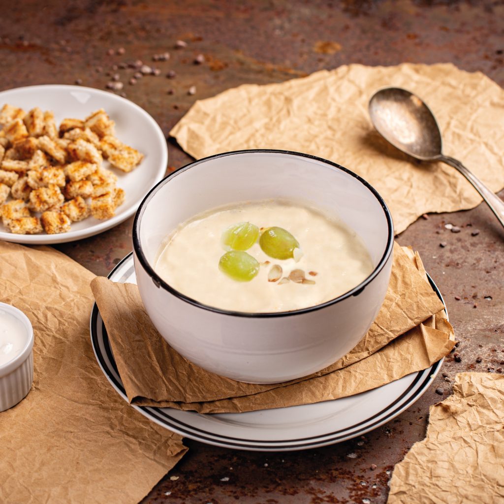 Receta ajoblanco Newlux