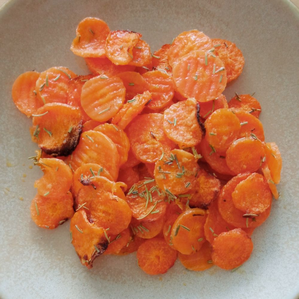 zanahorias asadas con parmesano
