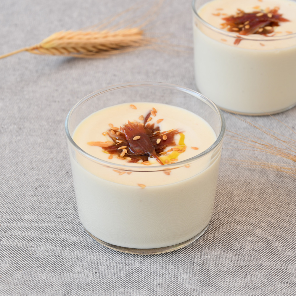 Crema fría de alubias blancas en Robot de cocina