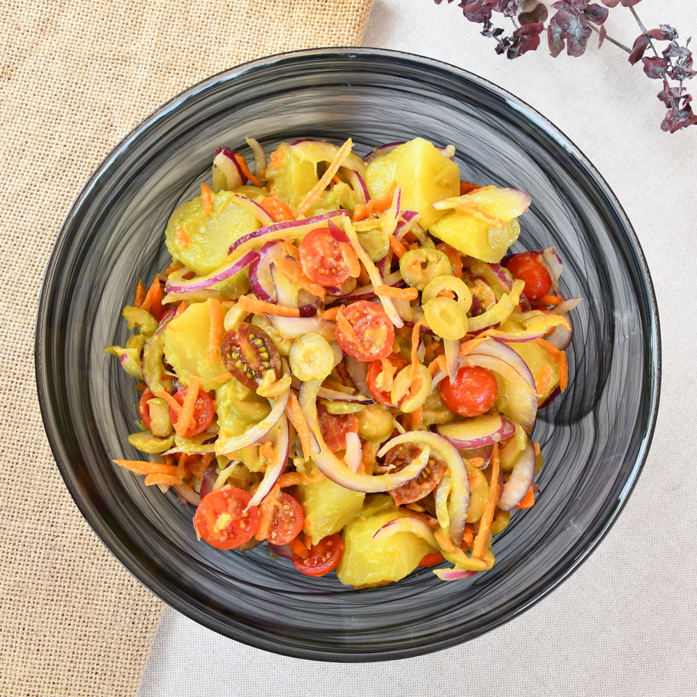 Ensalada de patata con mayonesa de aguacate en Robot de cocina