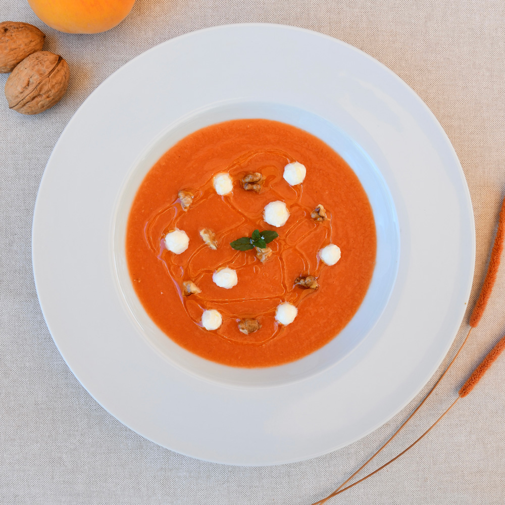 Gazpacho de melocotón en Robot de cocina