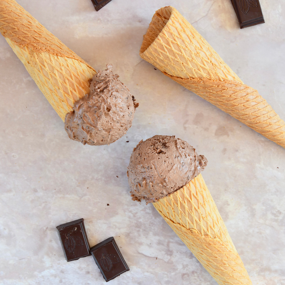 Helado de chocolate en Robot de cocina