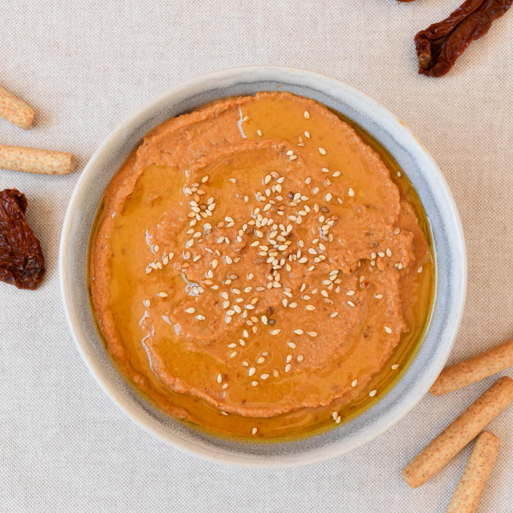 Hummus de tomate seco en Robot de cocina