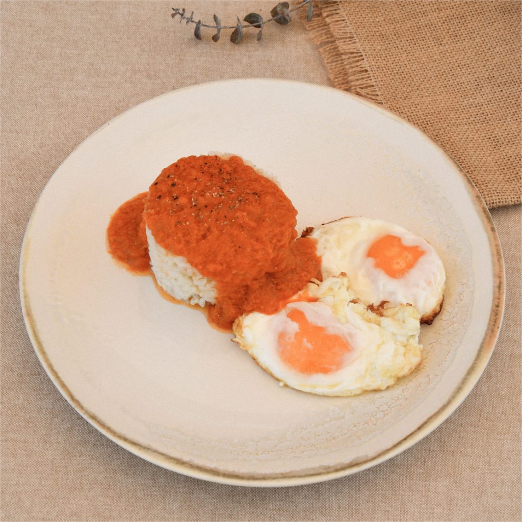 Arroz a la cubana en olla programable