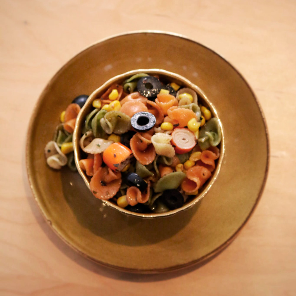 Ensalada de pasta en Robot de cocina