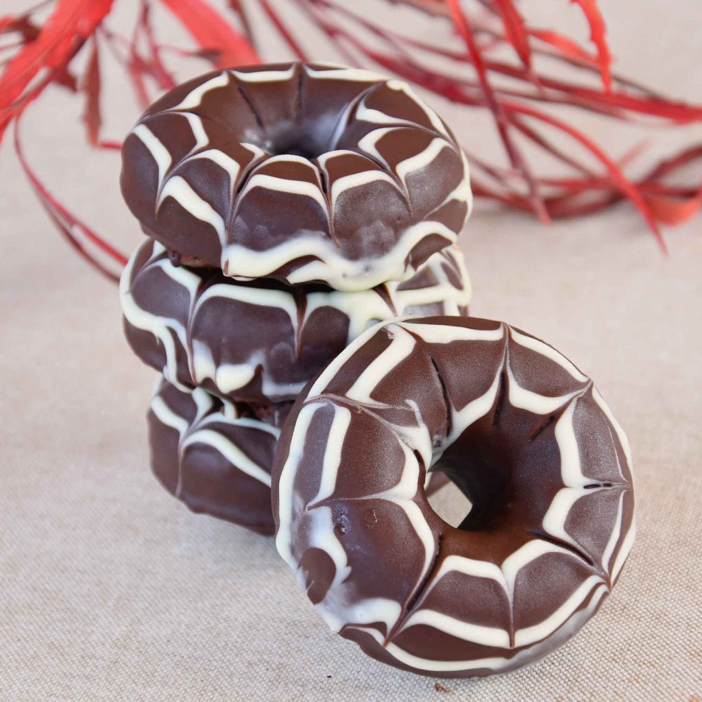 Donuts de chocolate para Halloween en Freidora de aire