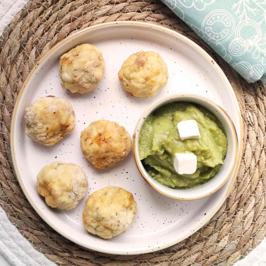 Bolitas de pollo mozzarella para freidora de aire