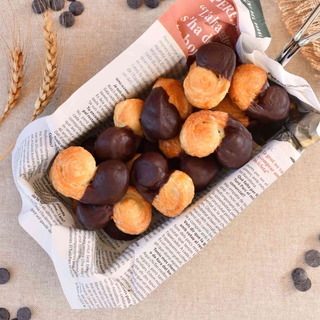 Palmeritas de chocolate para freidora de aire