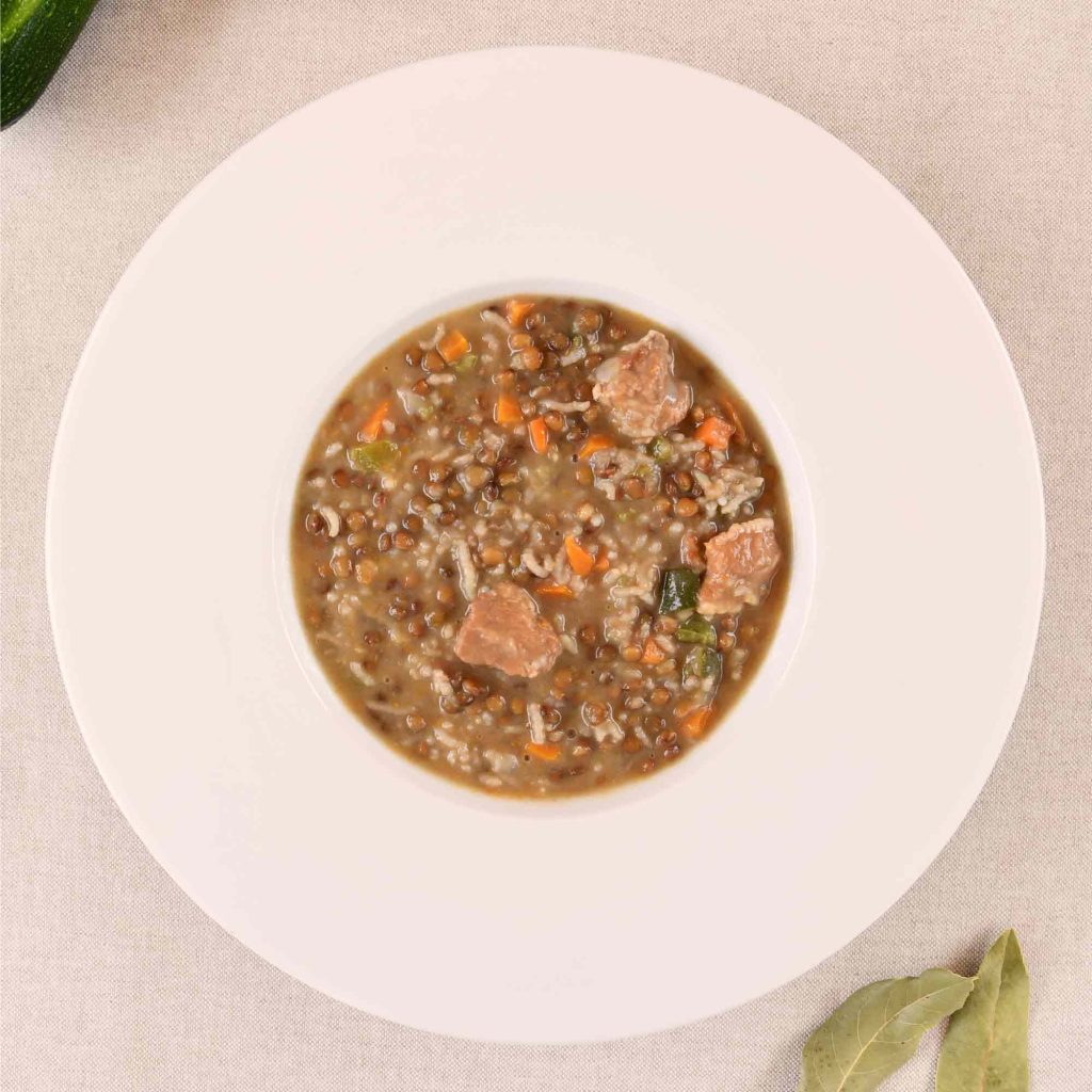 Lentejas con arroz para olla programable