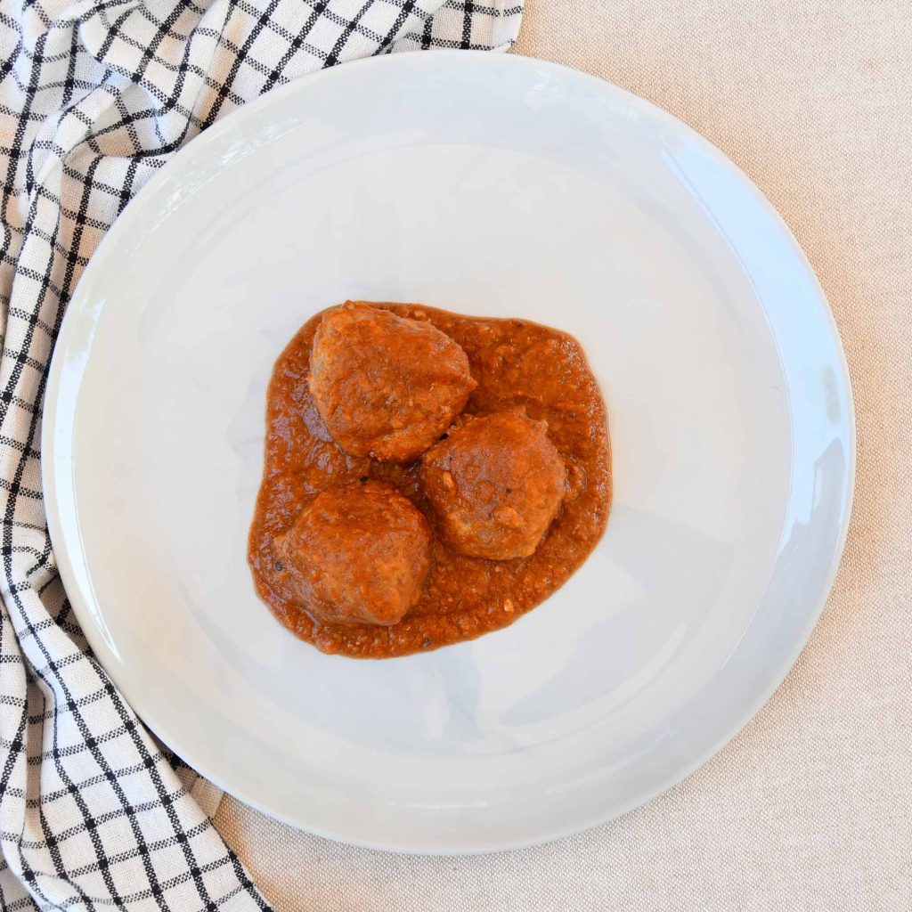 Albóndigas en salsa de tomate para Olla programable