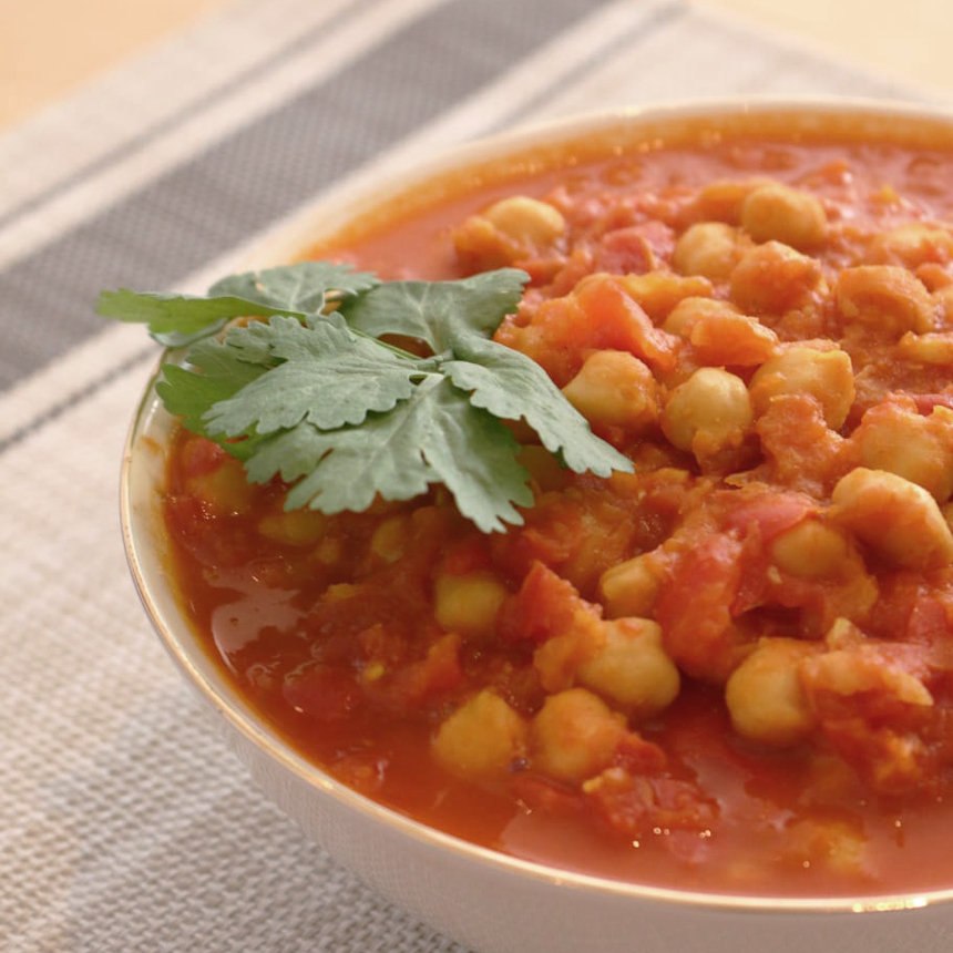 Curry de garbanzos en Robot de cocina