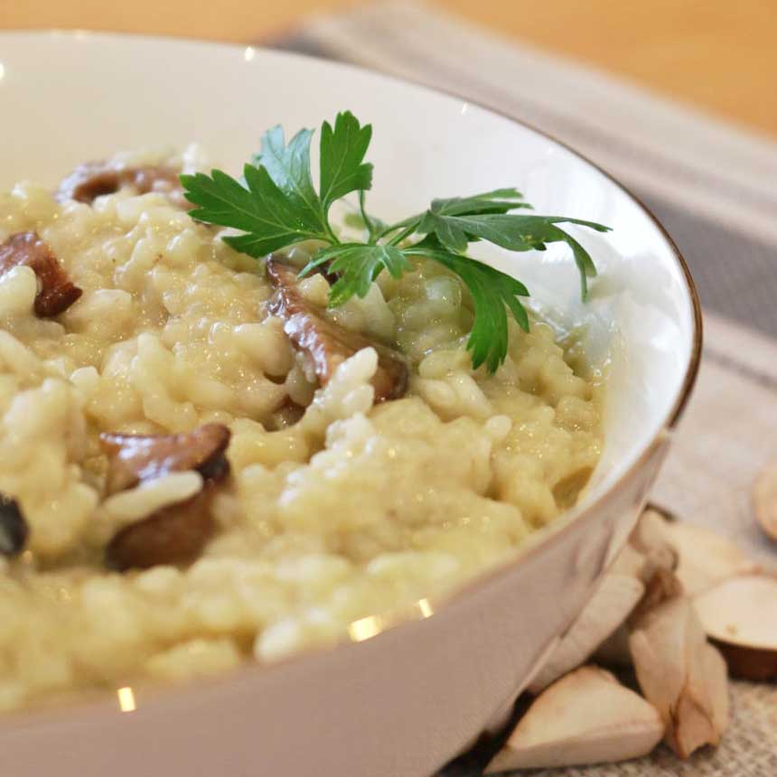 Risotto con champiñones al bálsamico en Robot de cocina