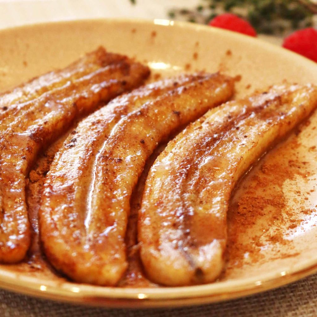 Bananas asadas con freidora de aire