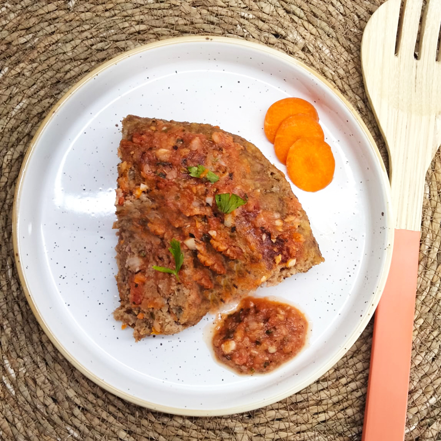 Pastel de carne picada y verduras en Robot de cocina y Freidora de aire