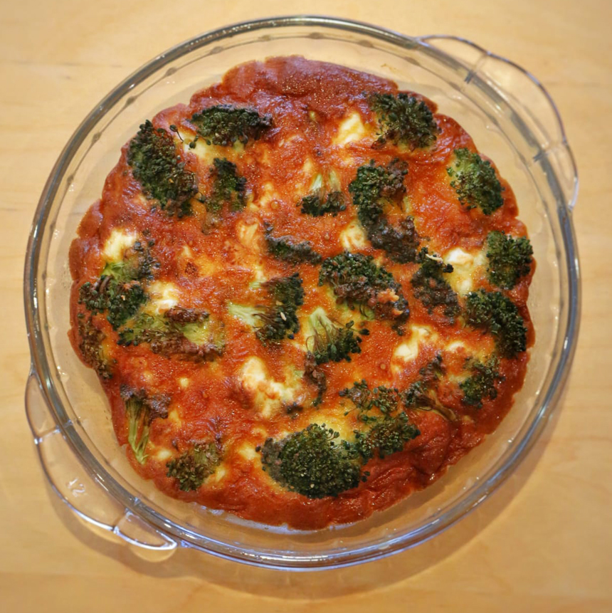 Quiche de brócoli y queso en Freidora de aire
