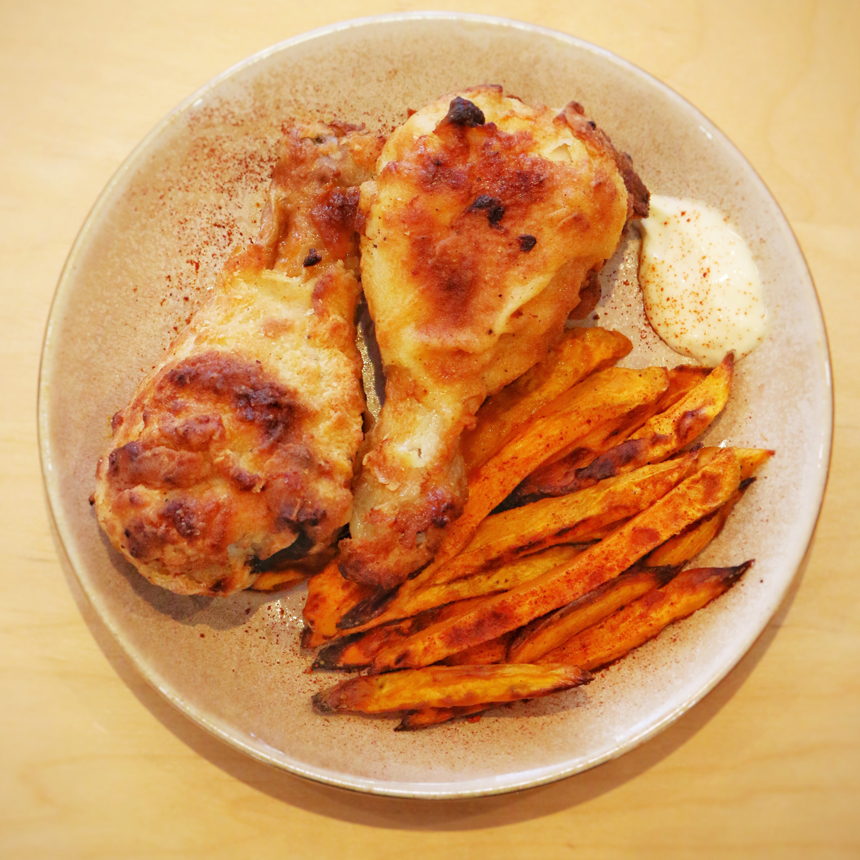 Pollo frito estilo americano en Freidora de aire