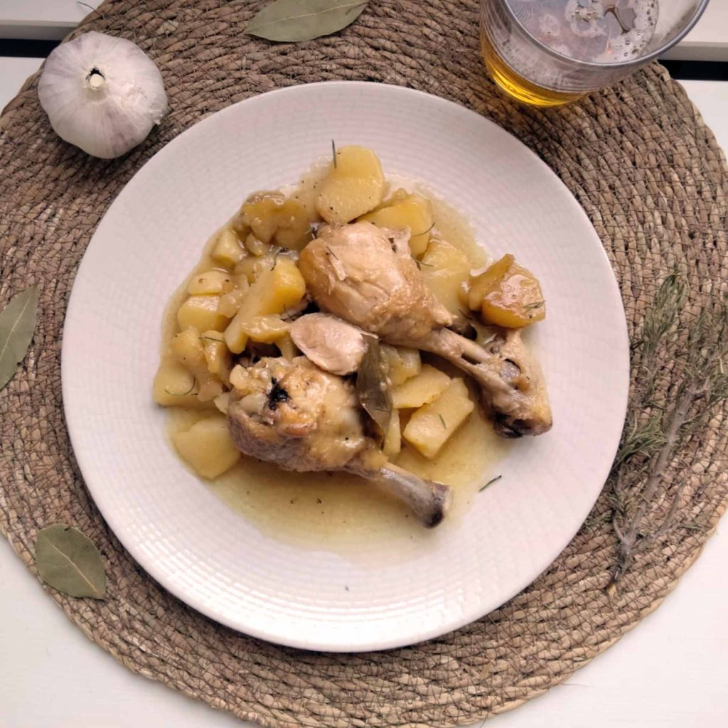 Pollo a la cerveza para olla programable