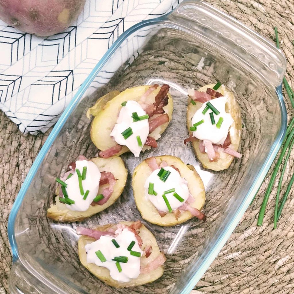 Patatas de guarnición rellenas para freidora de aire