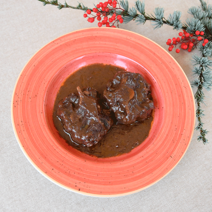 Rabo de buey al chocolate en Robot de cocina
