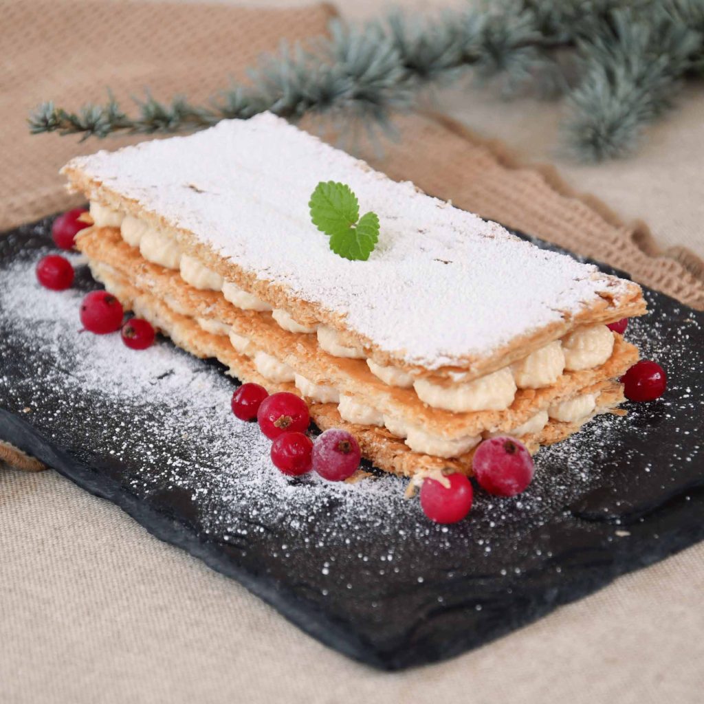 Milhojas de turrón en robot de cocina