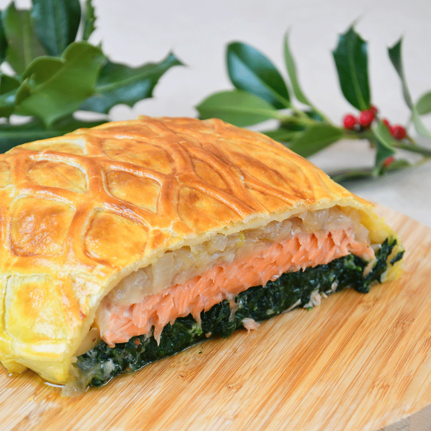 Salmon wellington en freidora de aire