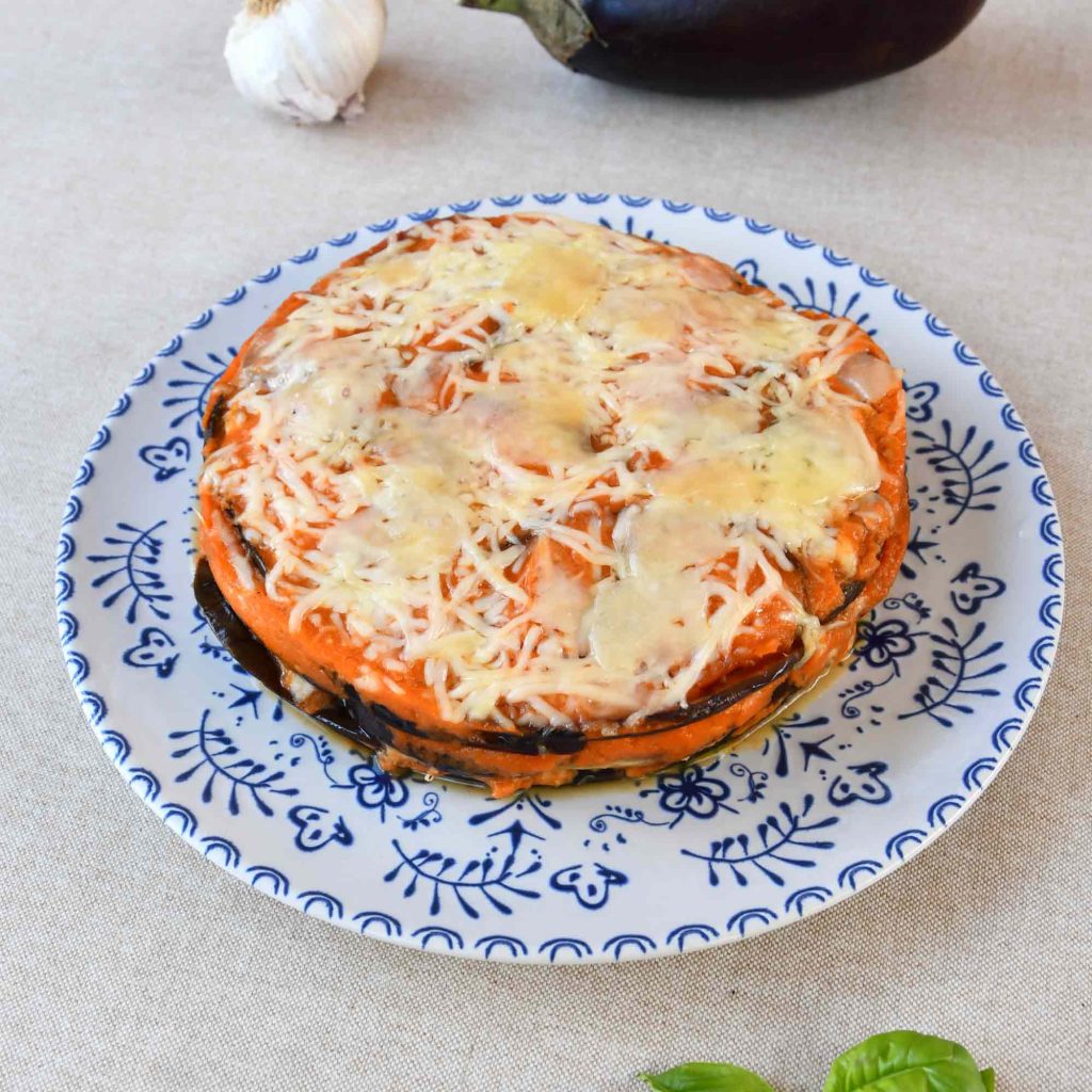 Berenjenas a la parmesana en olla programable
