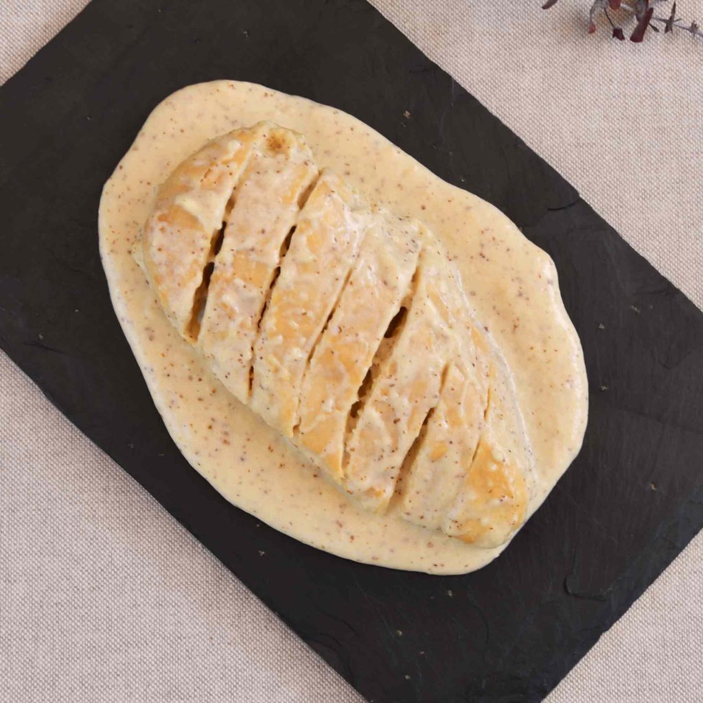 Pechuga de pollo en salsa de mostaza para robot de cocina