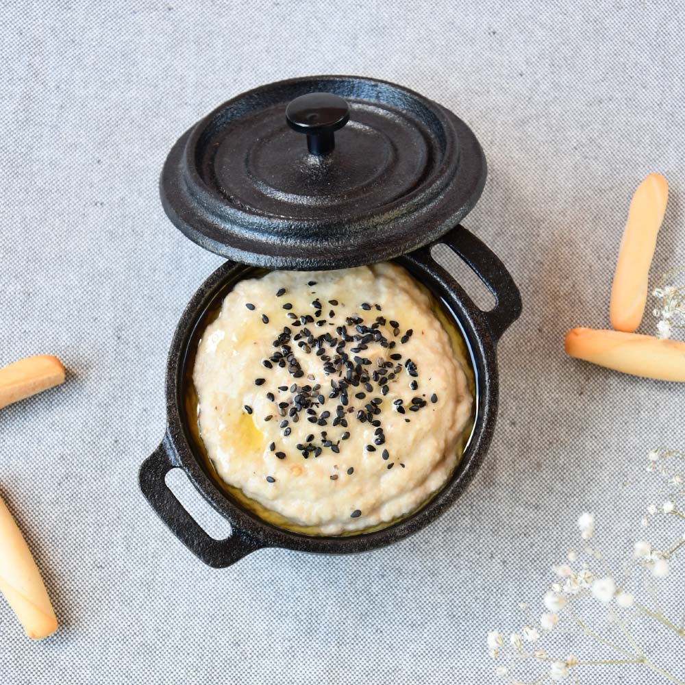 Paté de Berenjena con Ajo negro en Robot de cocina y freidora de aire.