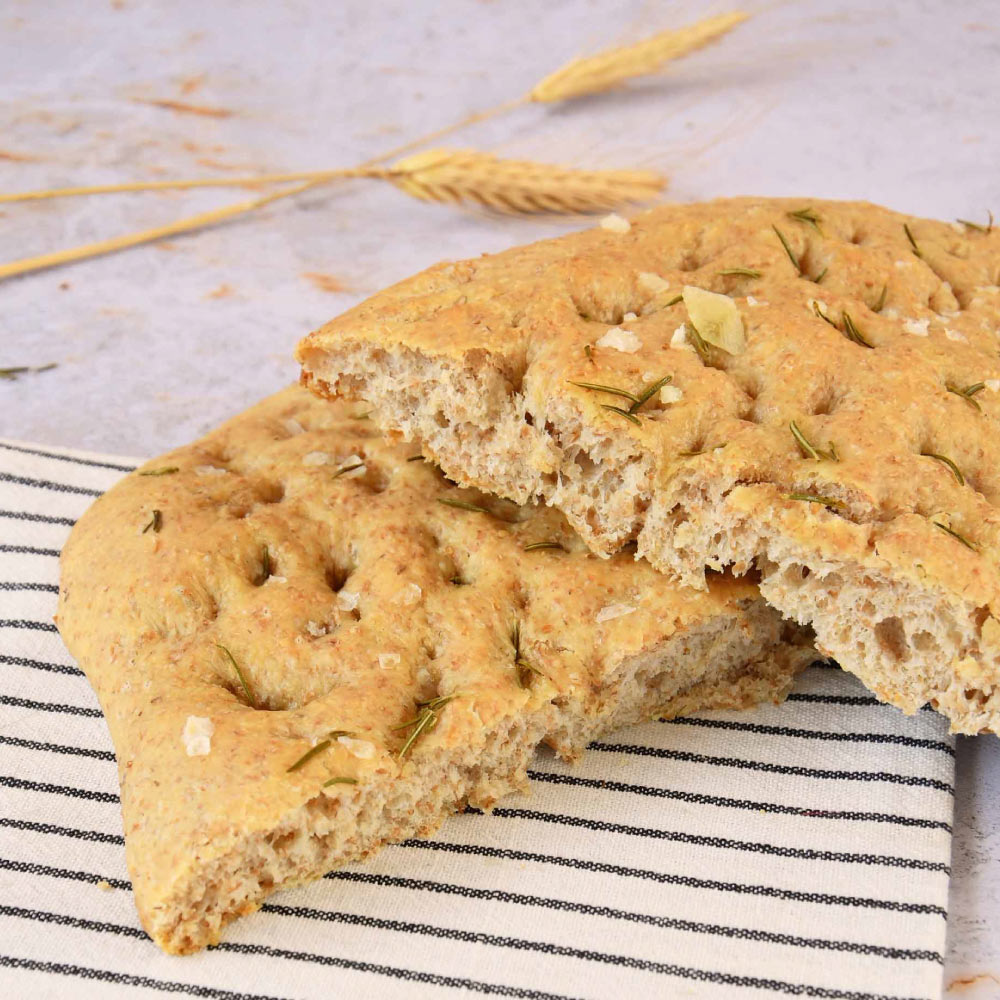 Focaccia semi integral en robot de cocina