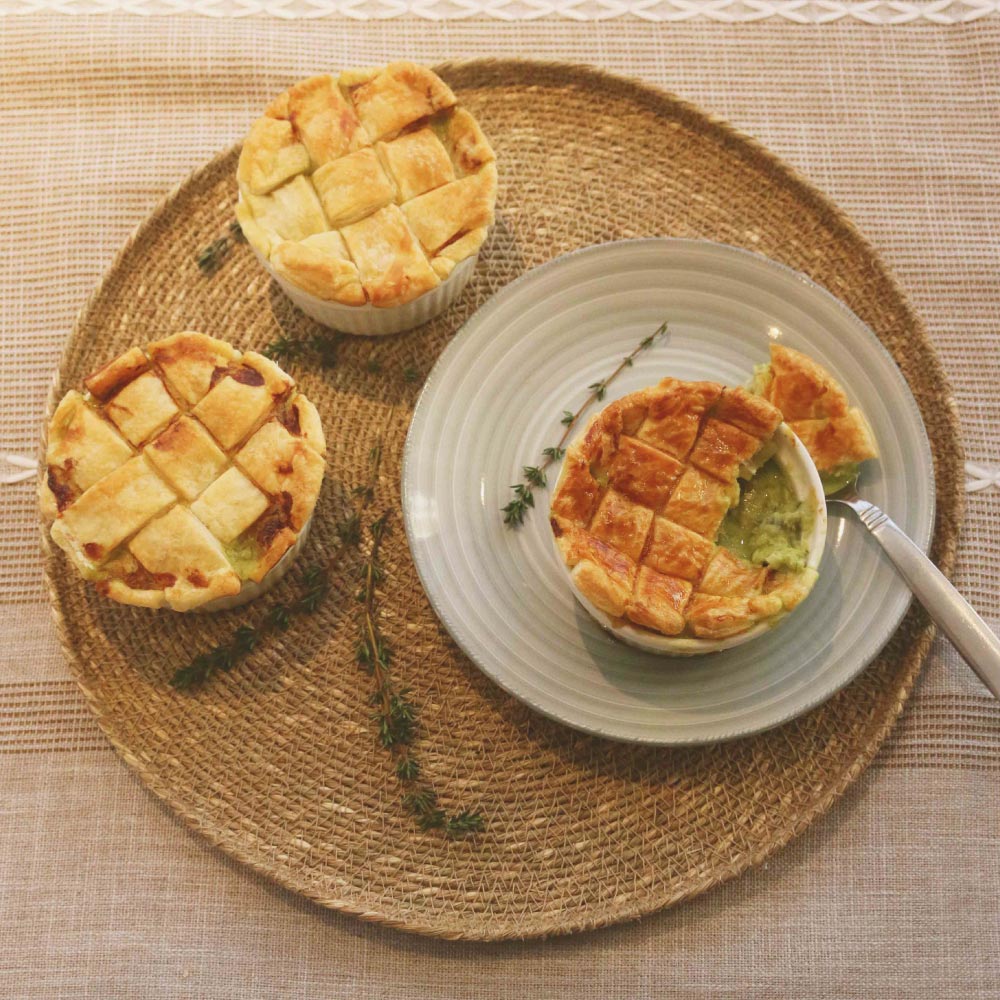 Quiche de Pollo y Puerro en robot de cocina y freidora de aire