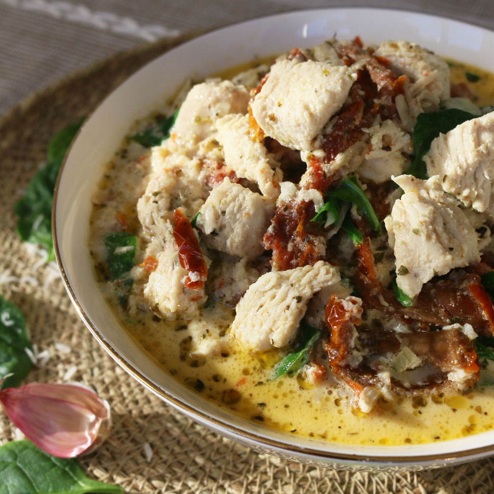 Pollo toscano en robot de cocina