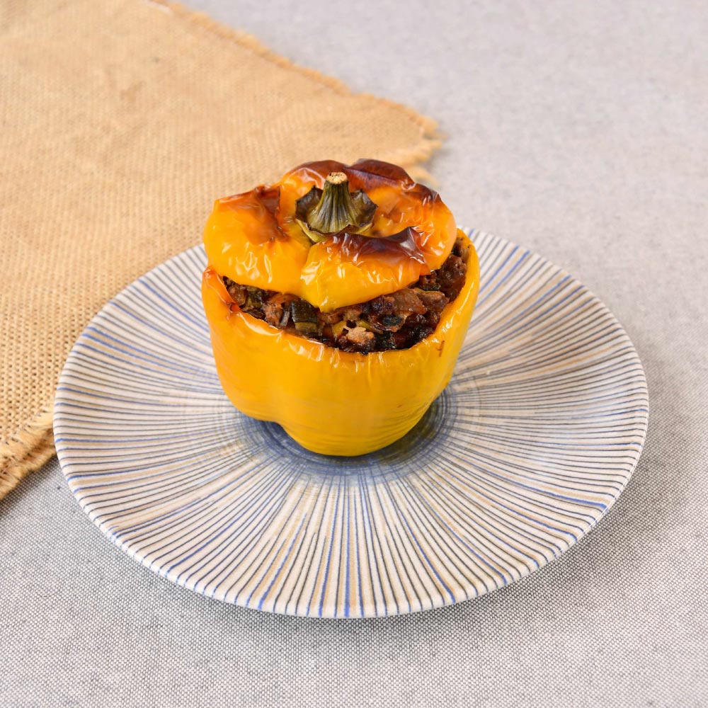 Pimientos rellenos de carne en freidora de aire y olla programable