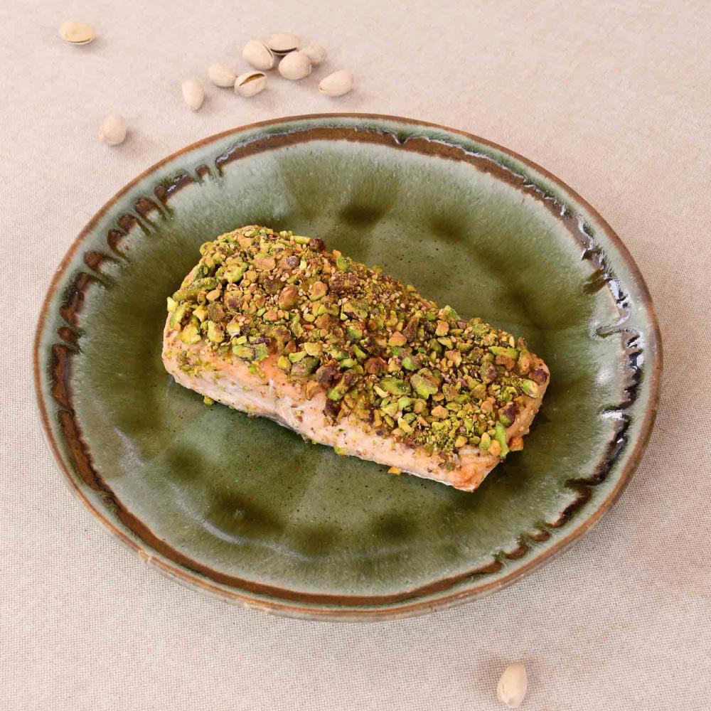 Salmón con costra de frutos secos para freidora de aire y robot de cocina