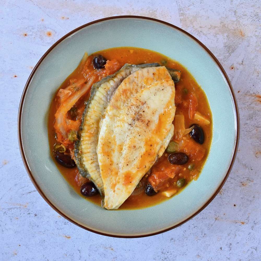 rodaballo a la mediterranea