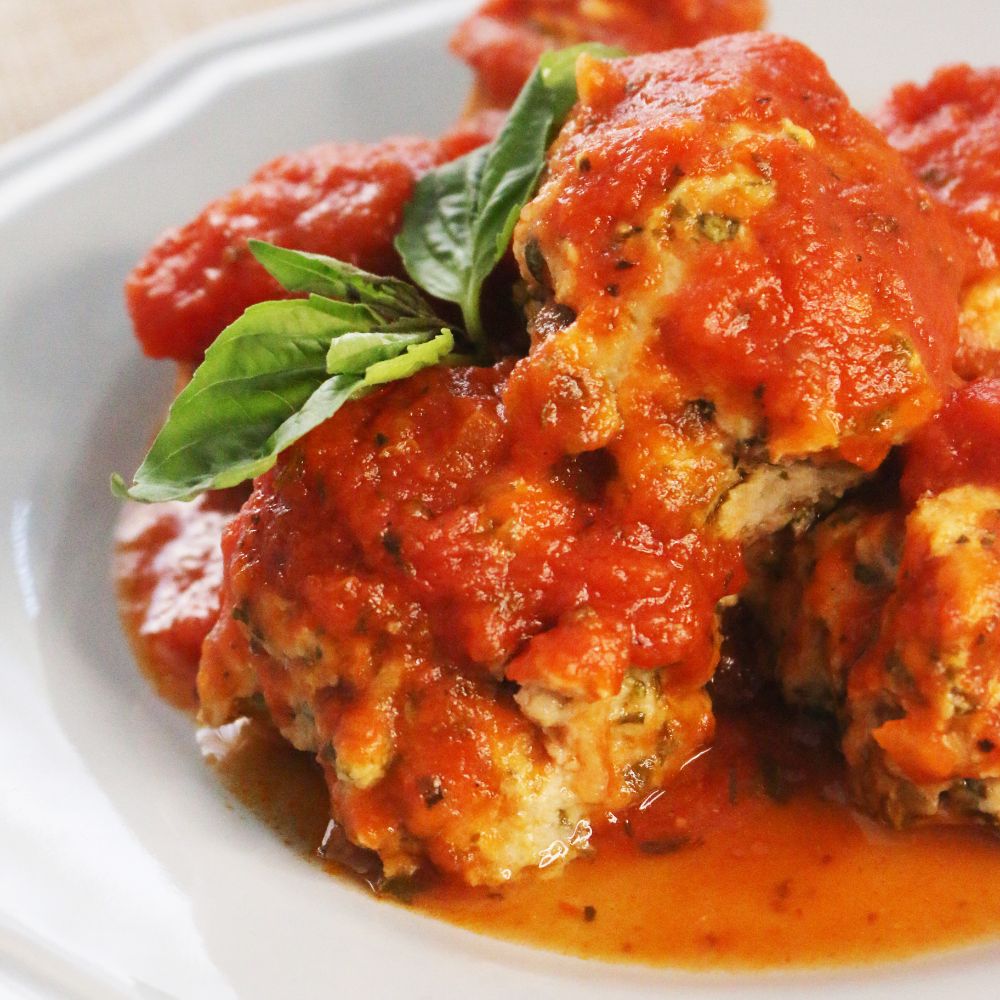 albondigas de pavo con salsa basilico