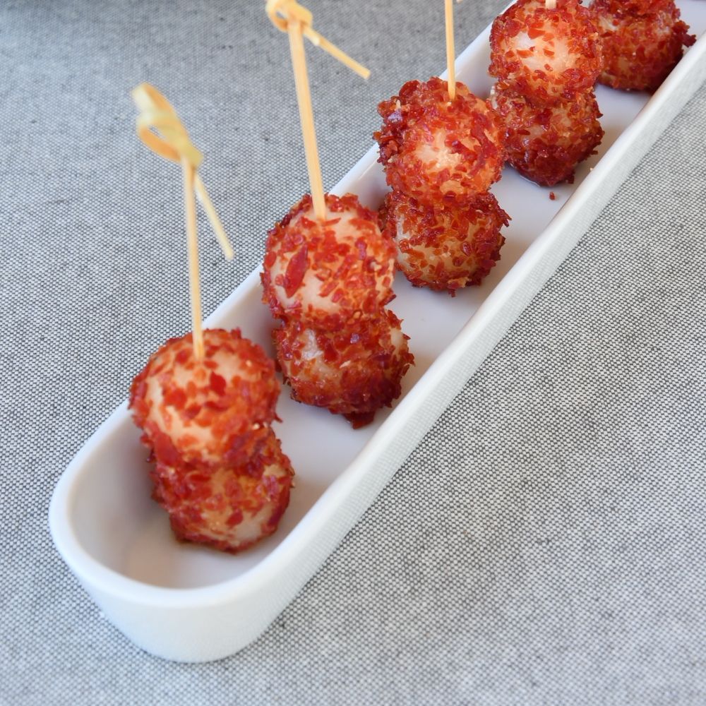 falsas trufas de melon y jamon
