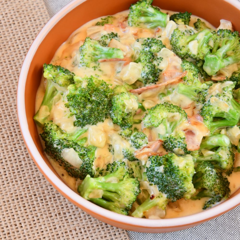 cremoso de brocoli parmesano y bacon acompanamientos y guarniciones