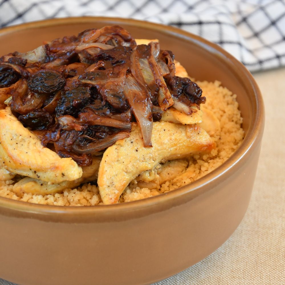 cuscus con pollo y uvas pasas internacional