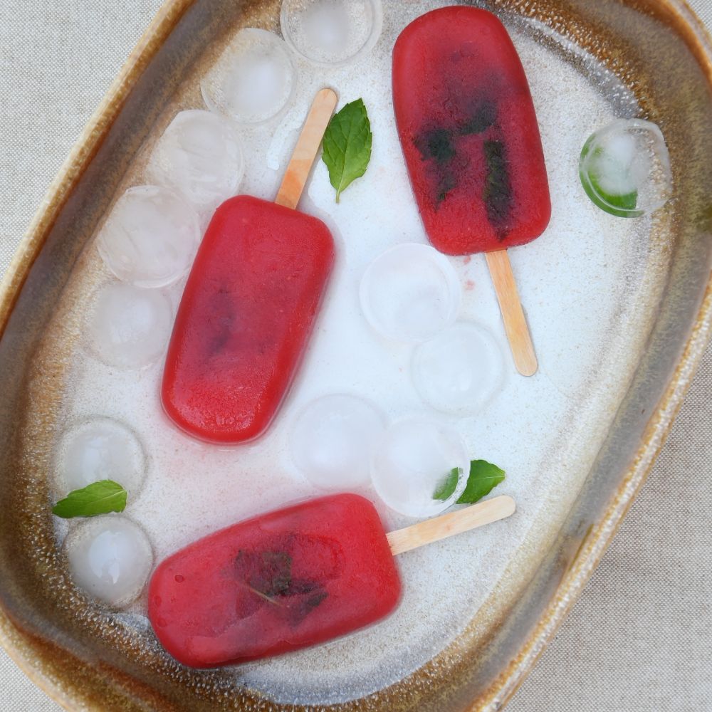 polos de sandia y menta bebidas helados y sorbetes