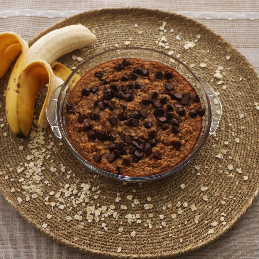 avena con chocolate y banana
