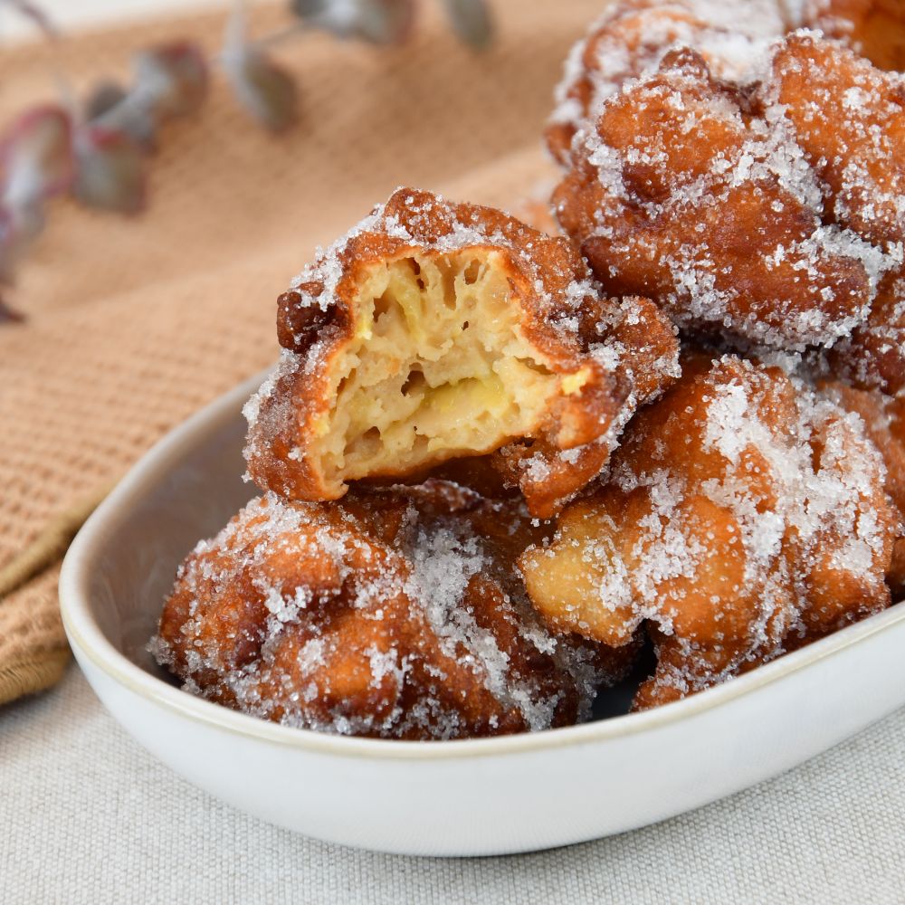 bunuelos de manzana desayunos
