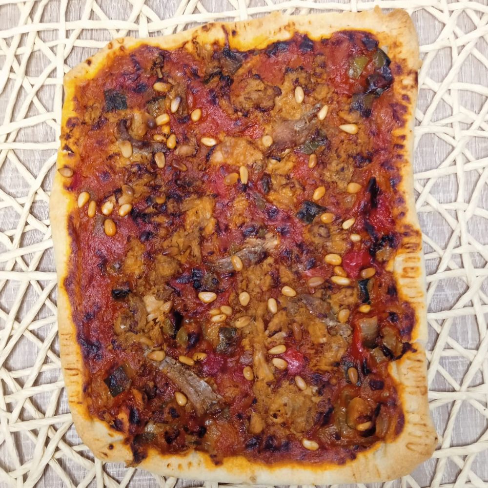 coca valenciana coca valenciana de tomate atun y pimiento para robot de cocina y freidora de aire