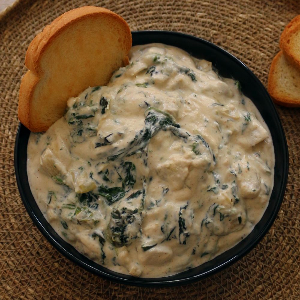 crema de alcachofas y espinacas