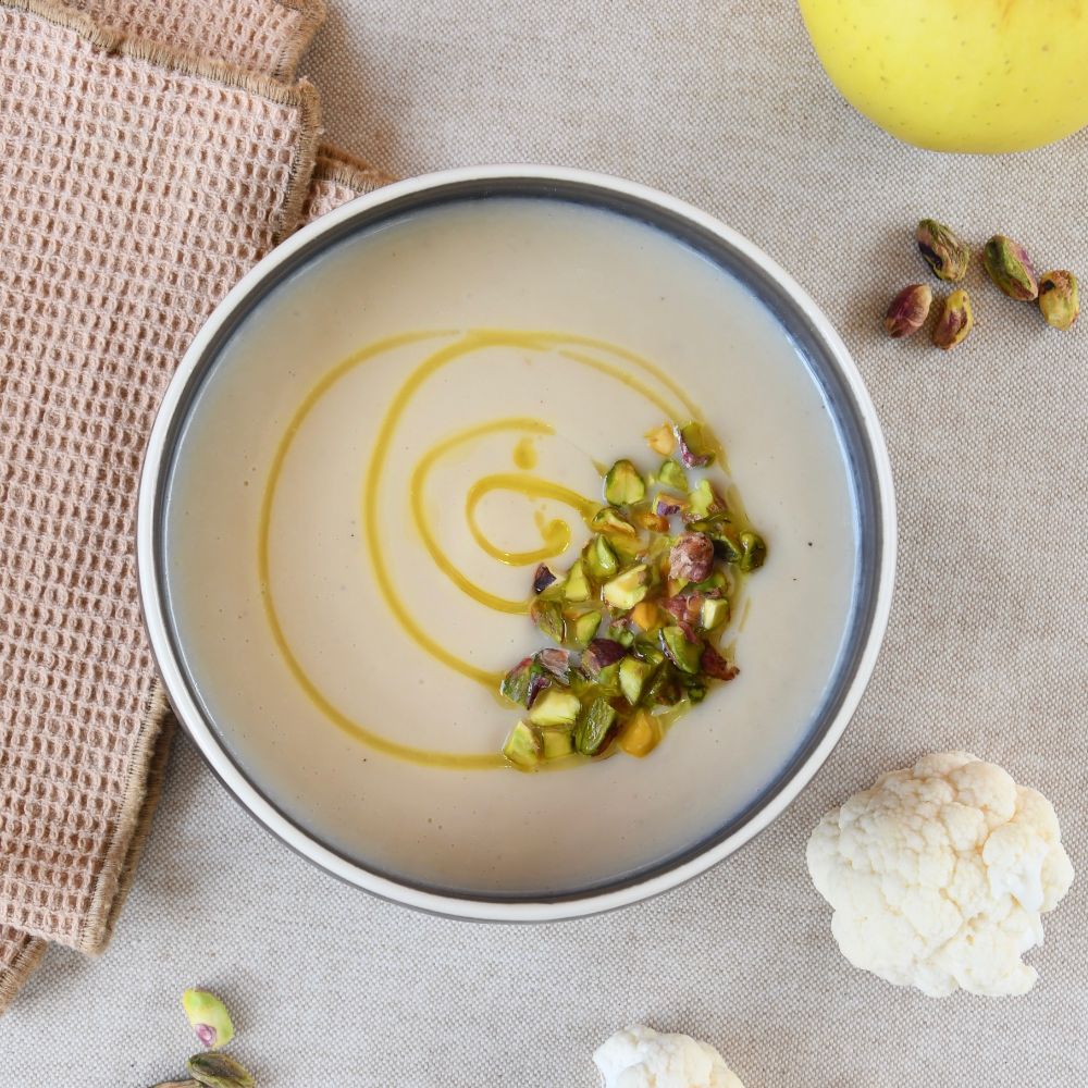 crema de coliflor y manzana cremas y sopas