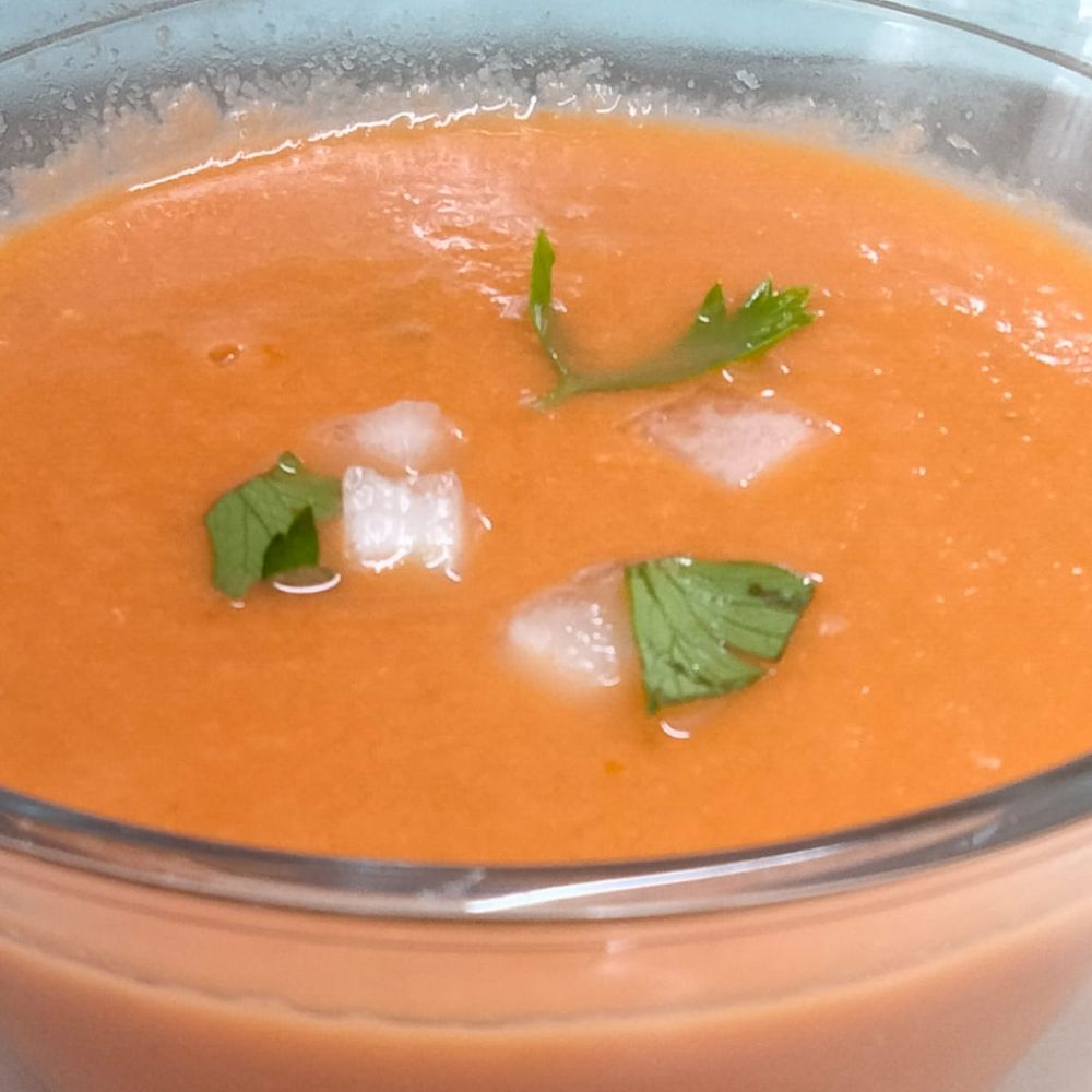 gazpacho de melon y tomate