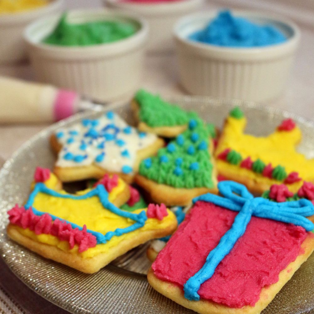 glaseado para decorar galletas de navidad