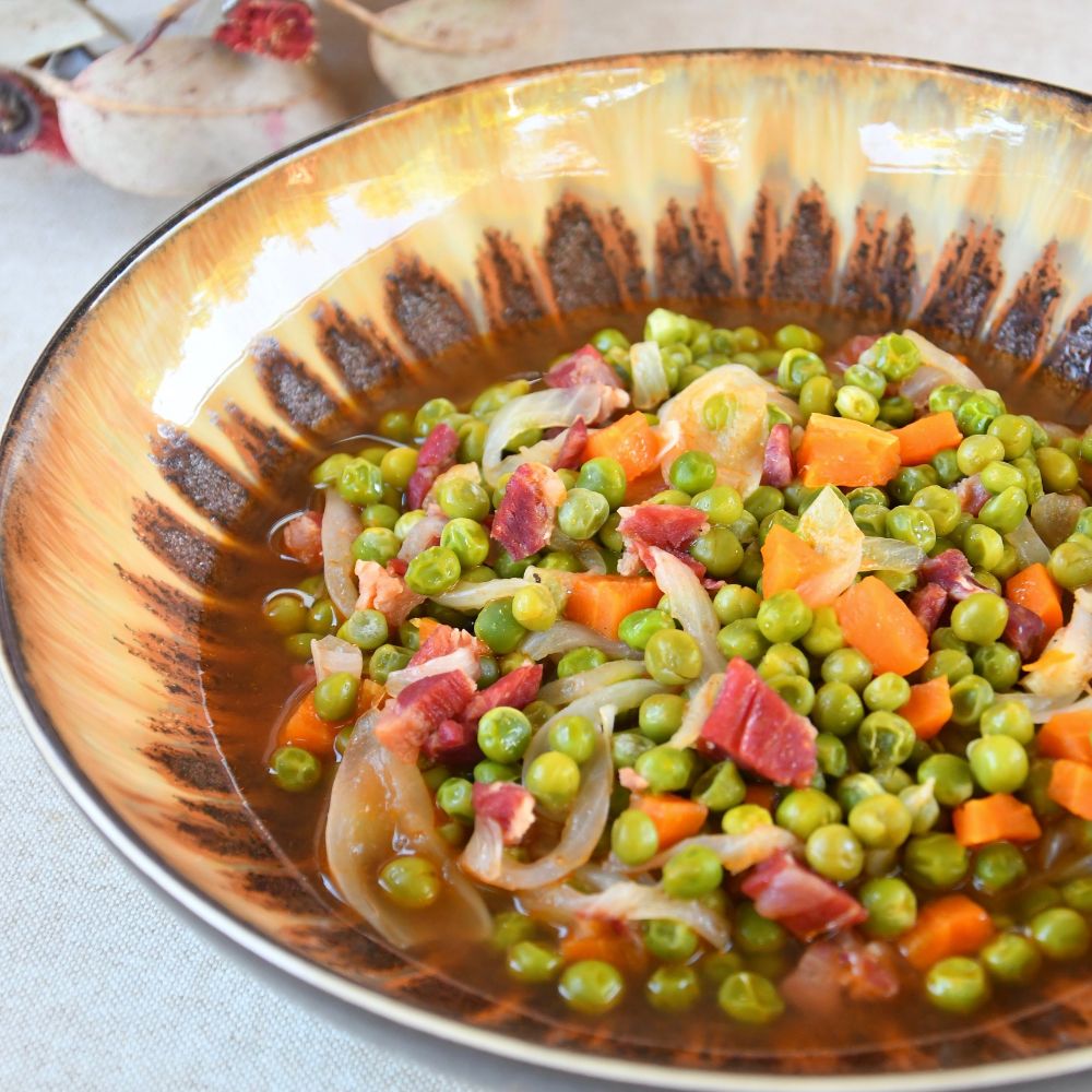guisantes estofados