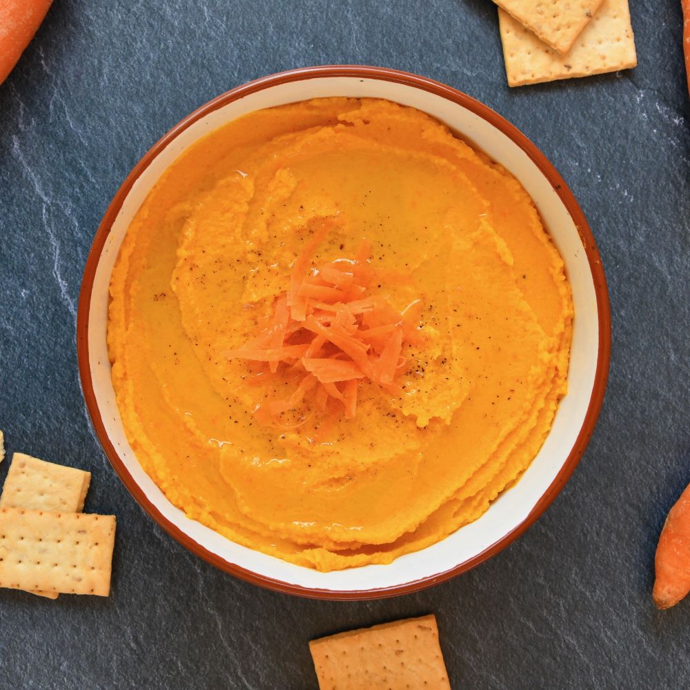 hummus de zanahoria asada v55 y vx360 acompanamientos y guarniciones