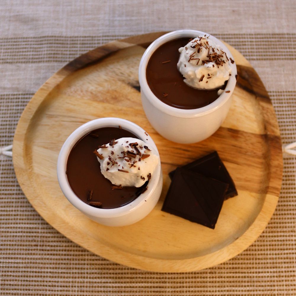 natillas de chocolate vegano